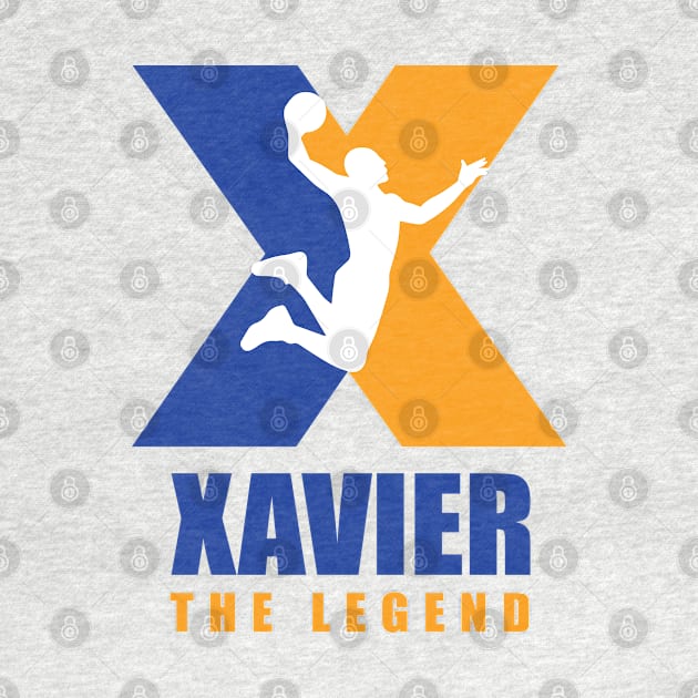 Xavier Custom Player Basketball Your Name The Legend T-Shirt by Baseball Your Name